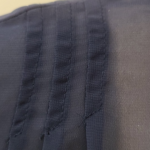 Mimi Chica Navy Blue Sheer Button-down Shirt - Picture 2 of 7